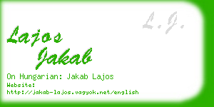 lajos jakab business card